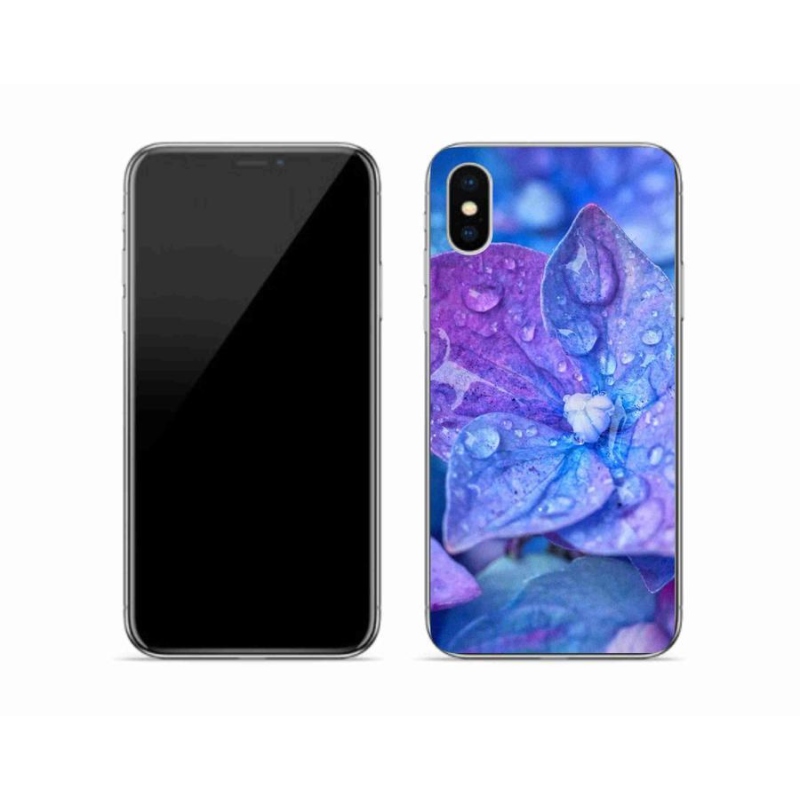 Gél tok mmCase iPhone XS készülékhez - lila virág