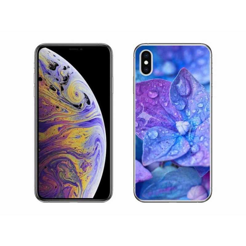 Gél tok mmCase iPhone XS Max készülékhez - lila virág