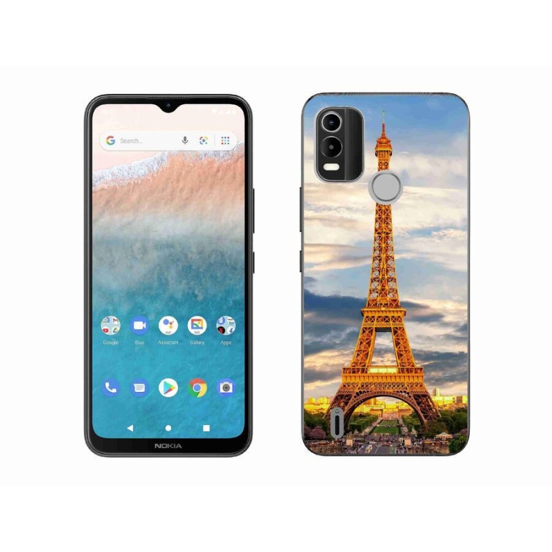Gél tok mmCase a Nokia C21 Plus készülékhez - Eiffel-torony 3