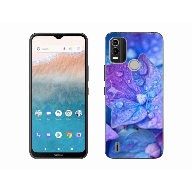 Gél tok mmCase a Nokia C21 Plus készülékhez - lila virág