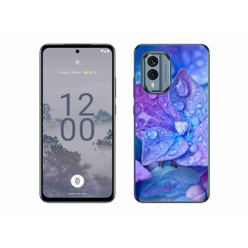 Gél tok mmCase a Nokia X30 5G készülékhez - lila virág