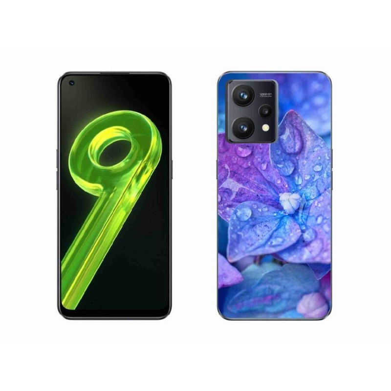 Gél tok mmCase a Realme 9 4G készülékhez - lila virág