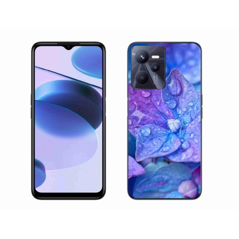 Gél tok mmCase mobiltelefonhoz Realme C35 - lila virág