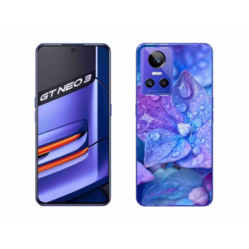 Gél tok mmCase a Realme GT Neo 3 készülékhez - lila virág