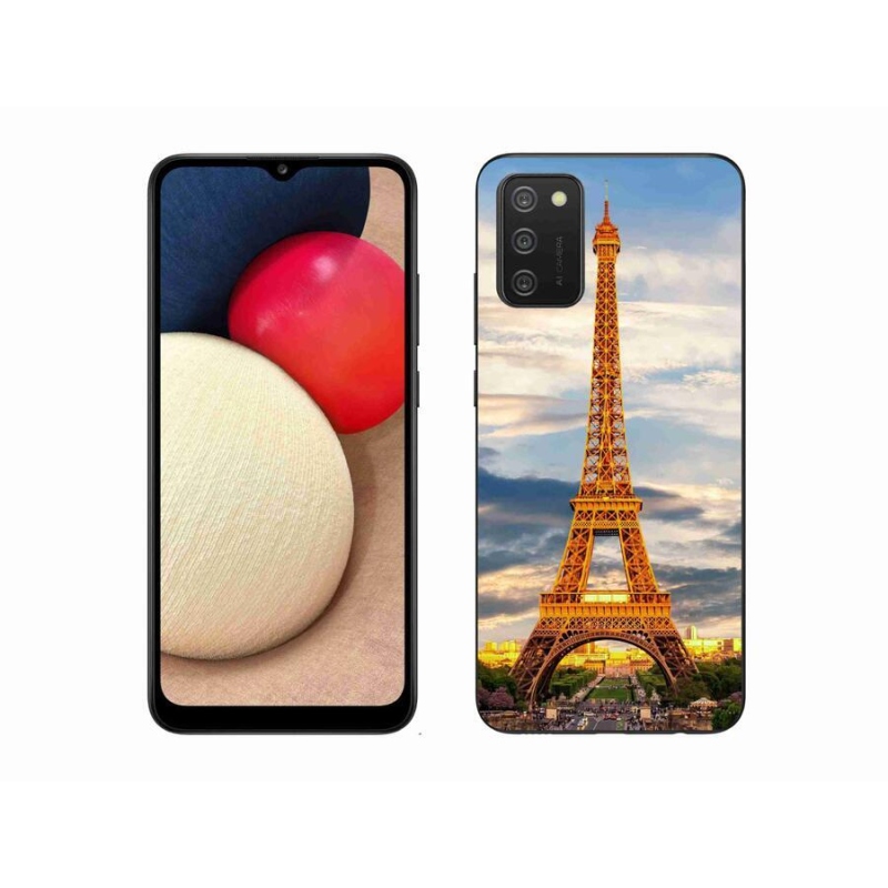 Gél tok mmCase Samsung Galaxy A02s (164.2x75.9x9.1mm) - eiffel torony 3