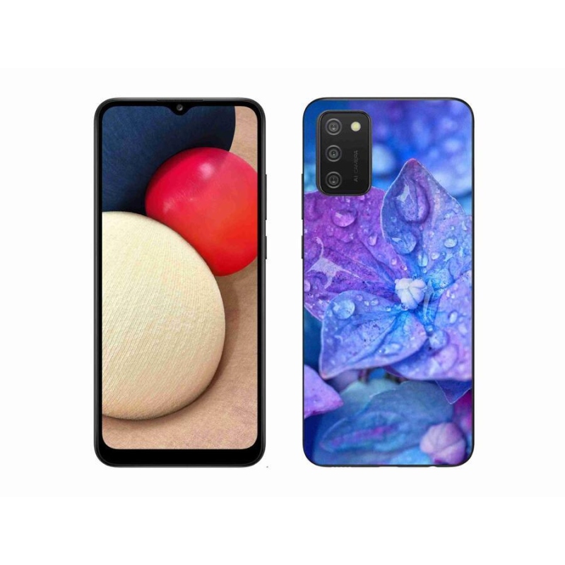 Gél tok mmCase Samsung Galaxy A02s (164,2x75,9x9,1mm) - lila virág