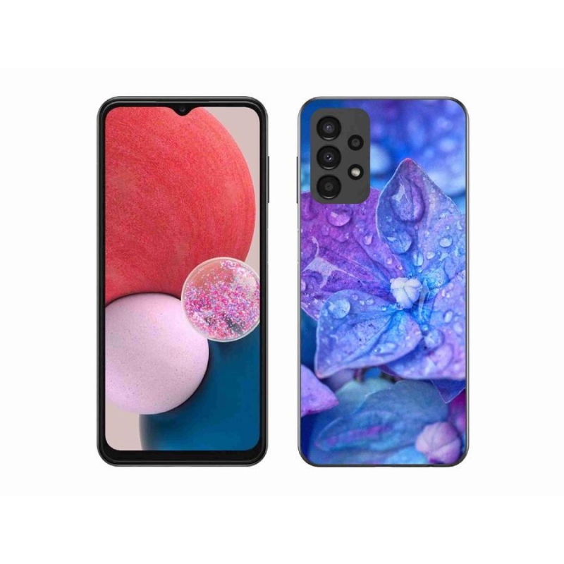 Gél tok mmCase a Samsung Galaxy A13 4G készülékhez - lila virág