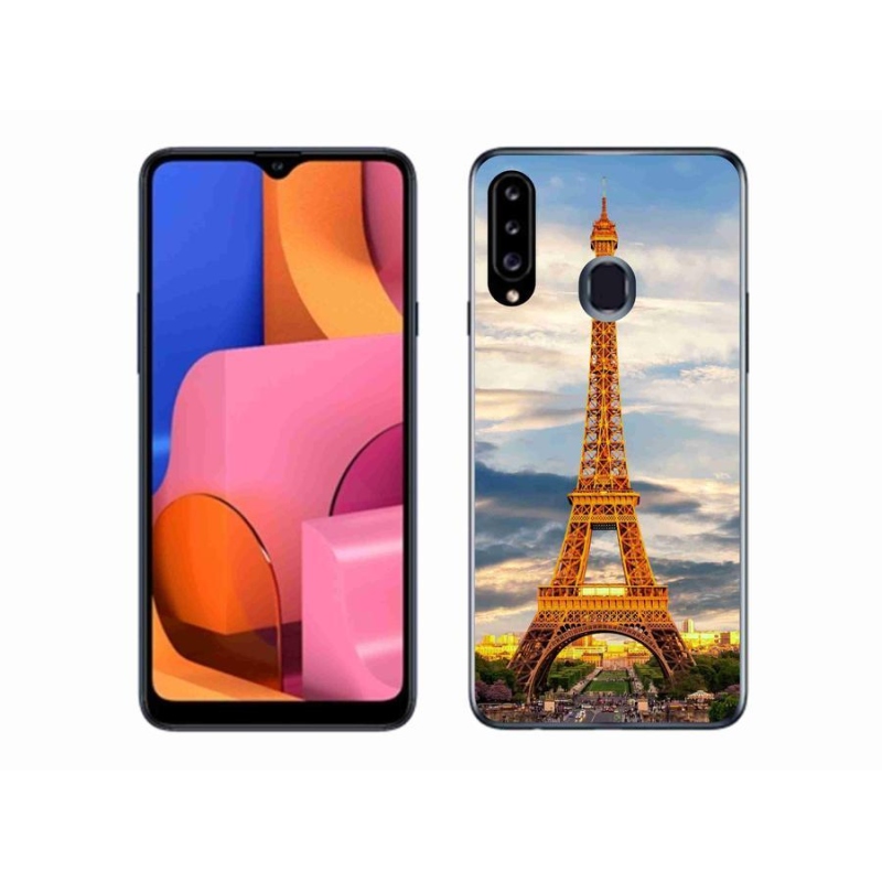 Gél tok mmCase Samsung Galaxy A20s készülékhez - eiffel torony 3
