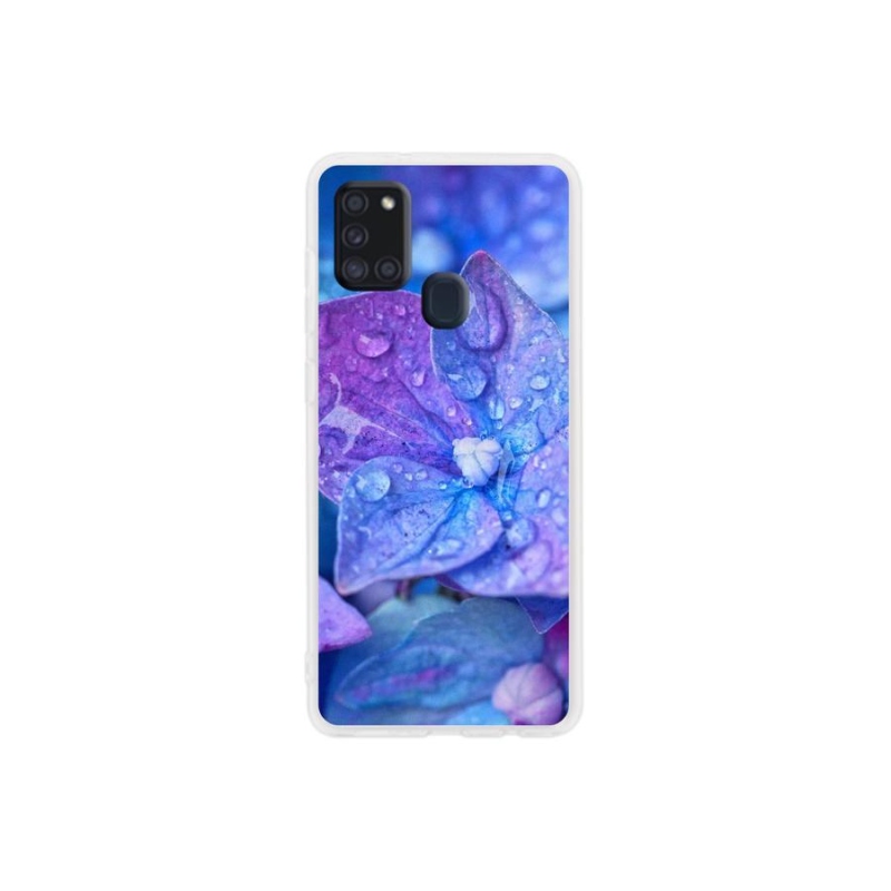 Gél tok mmCase a Samsung Galaxy A21s készülékhez - lila virág