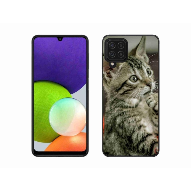 Gél tok mmCase a Samsung Galaxy A22 4G készülékhez - aranyos macska