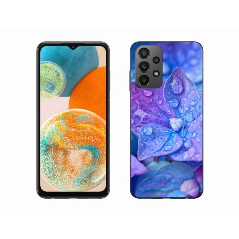 Gél tok mmCase Samsung Galaxy A23 4G/5G készülékhez - lila virág