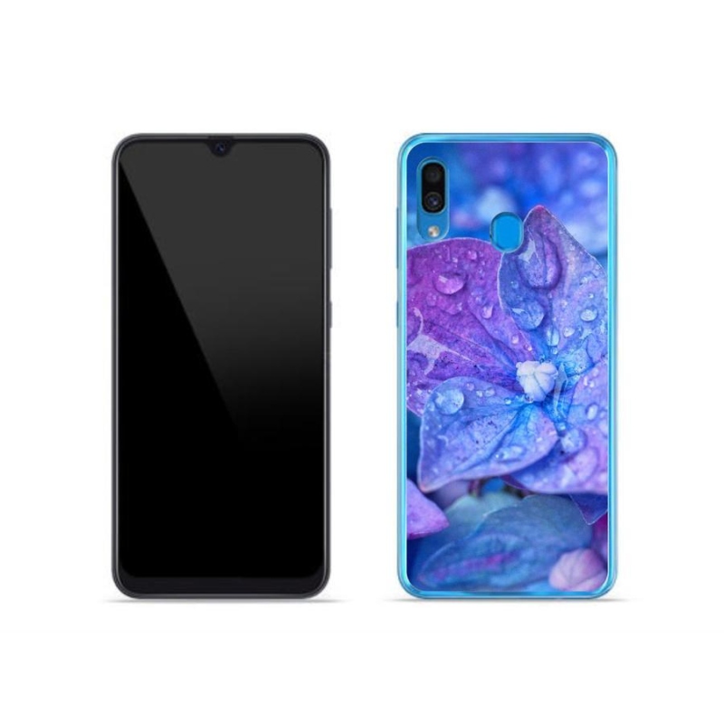 Gél tok mmCase Samsung Galaxy A30 készülékhez - lila virág