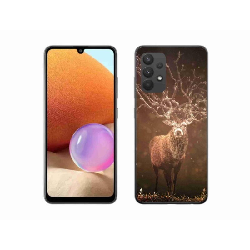 Gél tok mmCase Samsung Galaxy A32 4G - szarvas a reflektorok fényében