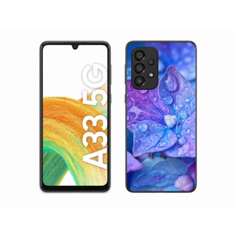 Gél tok mmCase a Samsung Galaxy A33 5G készülékhez - lila virág