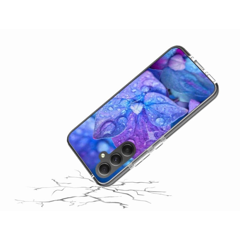 Gél tok mmCase a Samsung Galaxy A34 5G készülékhez - lila virág