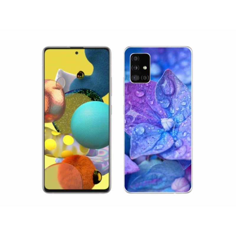 Gél tok mmCase a Samsung Galaxy A51 5G készülékhez - lila virág