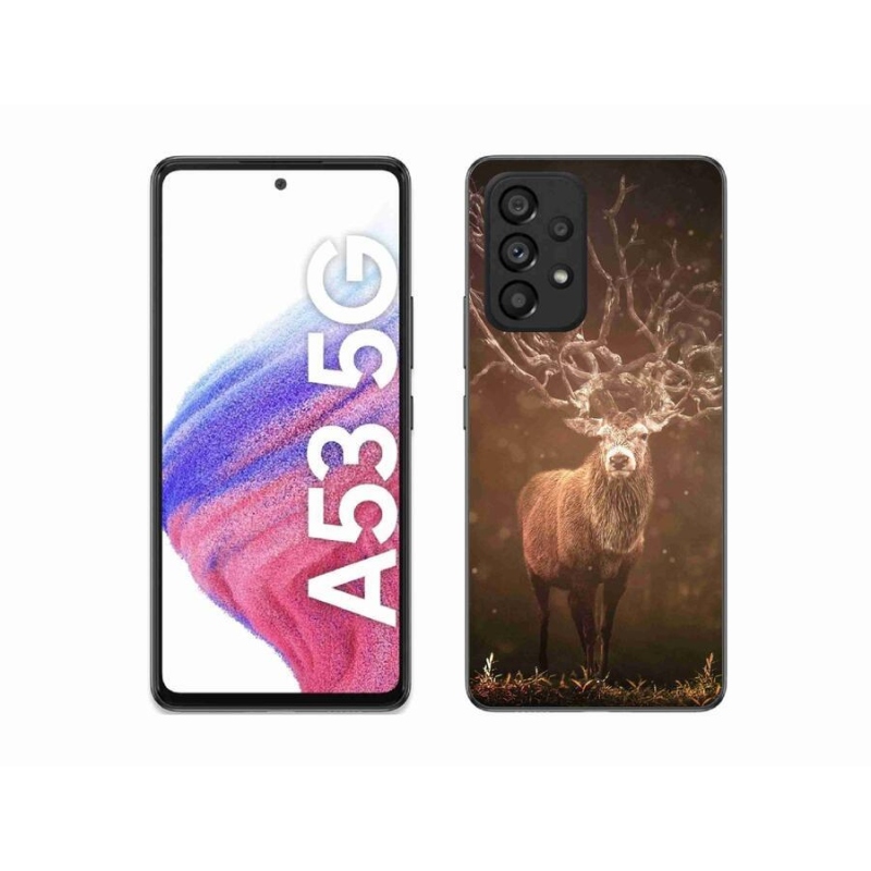 Gél tok mmCase Samsung Galaxy A53 5G - szarvas a reflektorok fényében