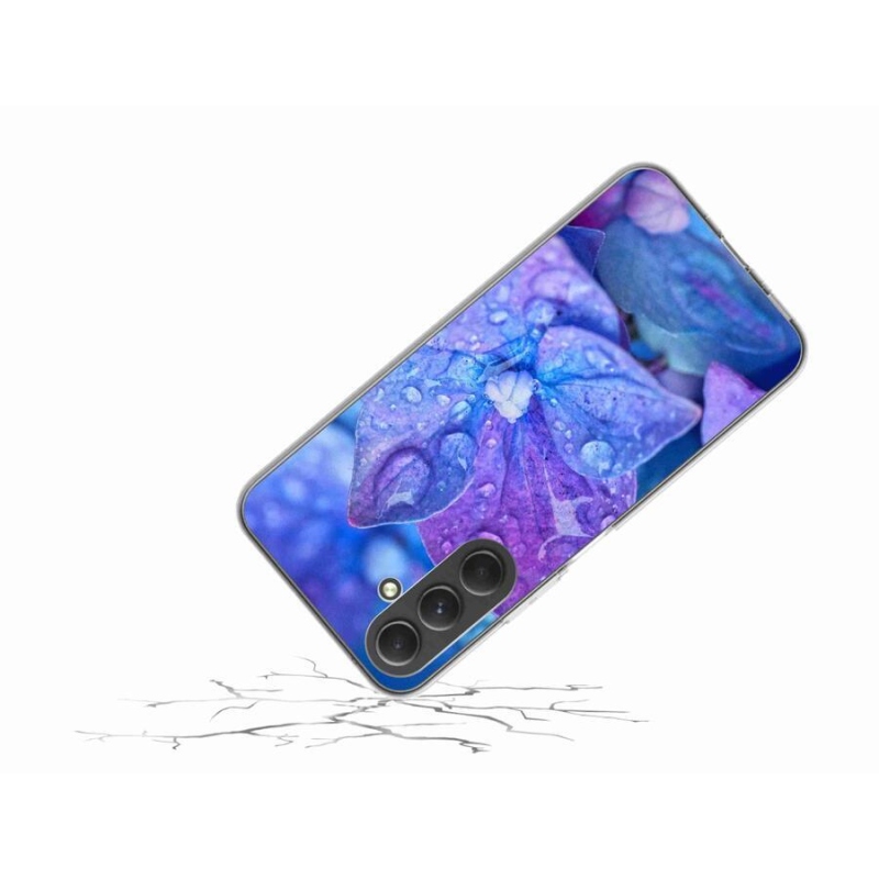 Gél tok mmCase a Samsung Galaxy A54 5G készülékhez - lila virág