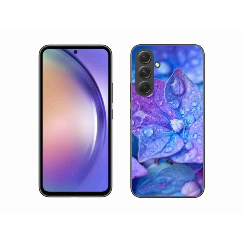Gél tok mmCase a Samsung Galaxy A54 5G készülékhez - lila virág