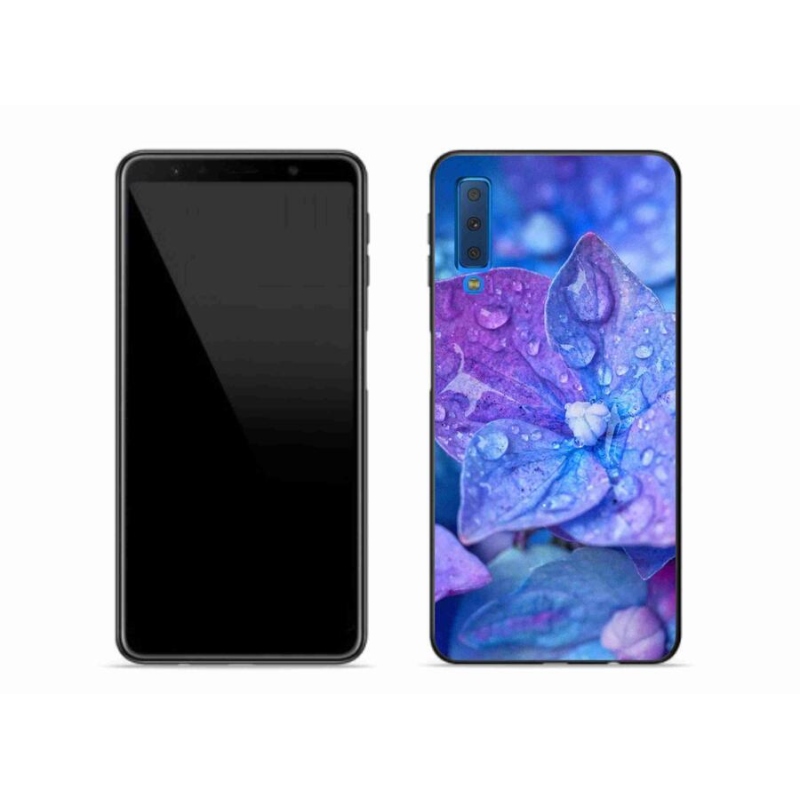 Zselés tok mmCase Samsung Galaxy A7 (2018) - lila virág