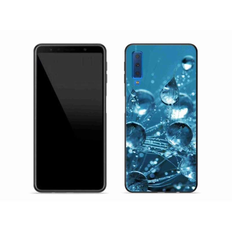 Gél tok mmCase a Samsung Galaxy A7 (2018) készülékhez - vízcseppek