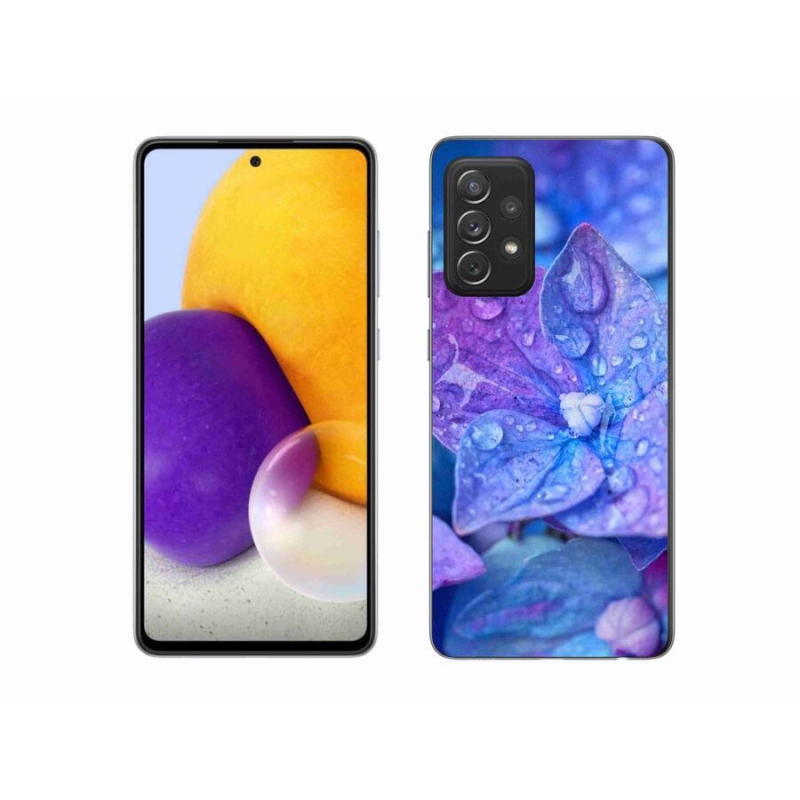 Gél tok mmCase a Samsung Galaxy A72/A72 5G készülékhez - lila virág