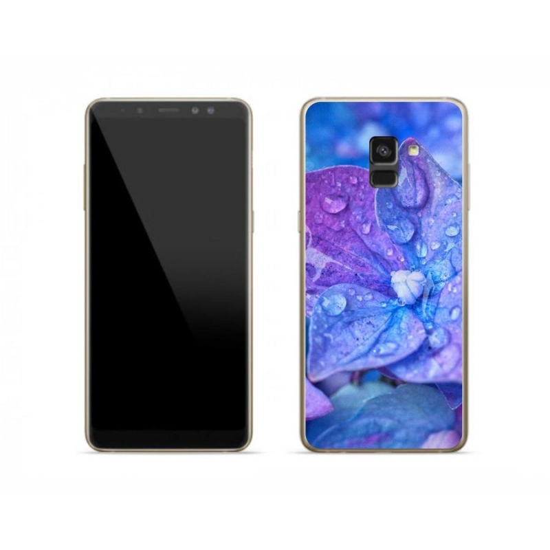 Zselés tok mmCase Samsung Galaxy A8 (2018) - lila virág