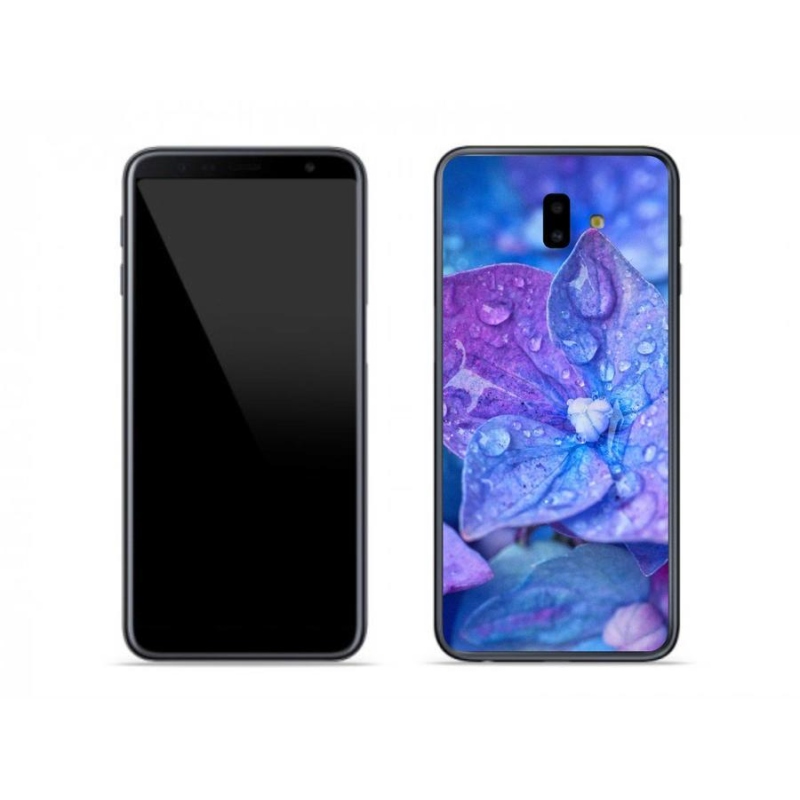 Gél tok mmCase Samsung Galaxy J6 Plus készülékhez - lila virág