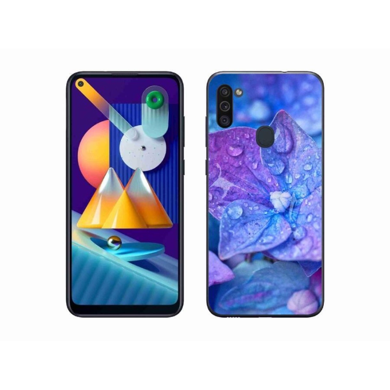 Gél tok mmCase Samsung Galaxy M11 készülékhez - lila virág