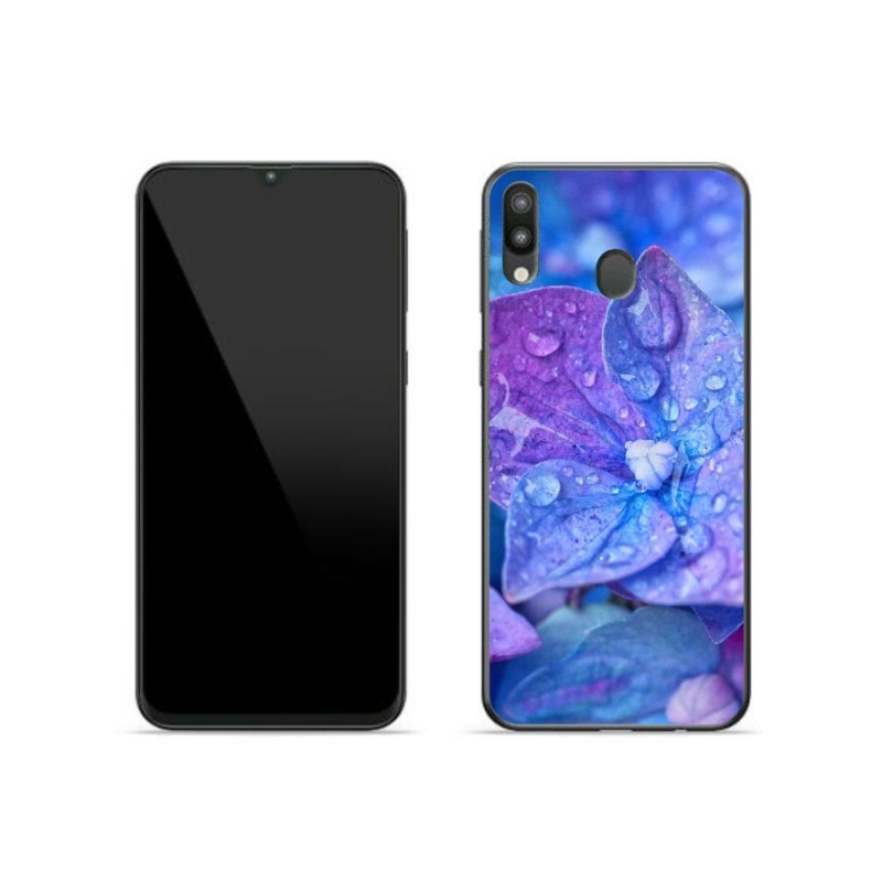 Gél tok mmCase Samsung Galaxy M20 készülékhez - lila virág