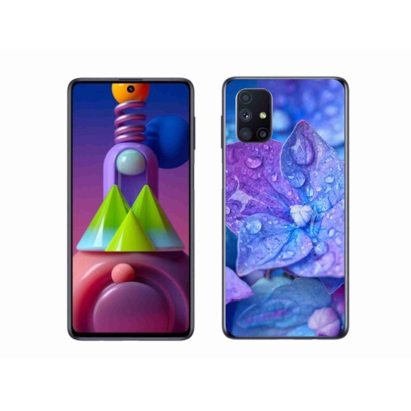 Gél tok mmCase a Samsung Galaxy M51 készülékhez - lila virág
