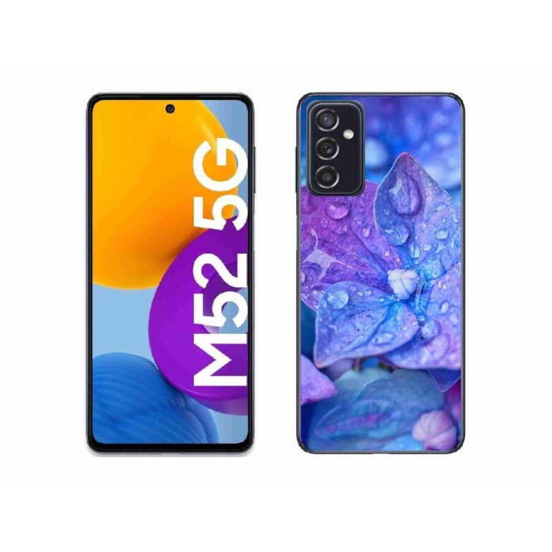 Gél tok mmCase a Samsung Galaxy M52 5G készülékhez - lila virág