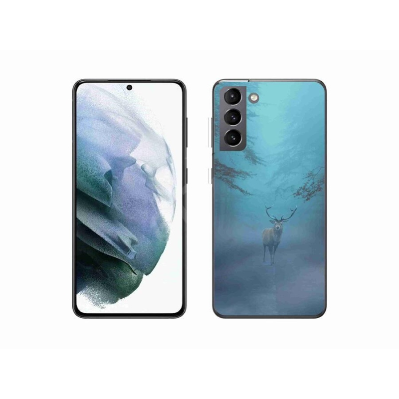 Gél tok mmCase Samsung Galaxy S21 készülékhez - szarvas a ködben