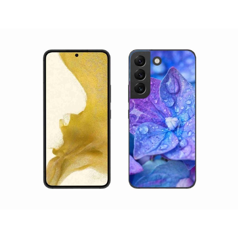 Gél tok mmCase a Samsung Galaxy S22 5G készülékhez - lila virág