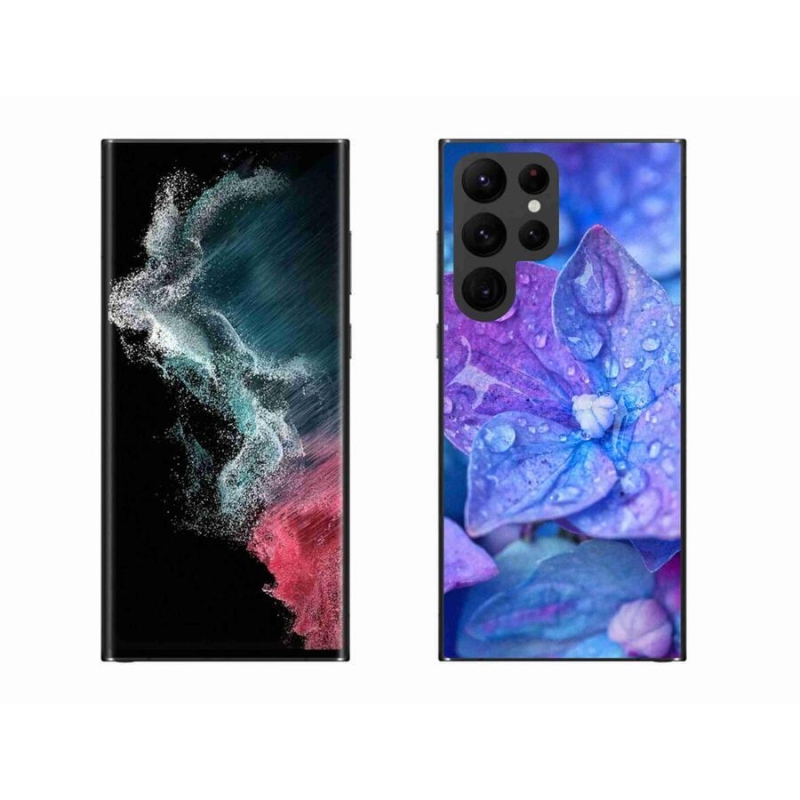 Gél tok mmCase a Samsung Galaxy S22 Ultra 5G készülékhez - lila virág