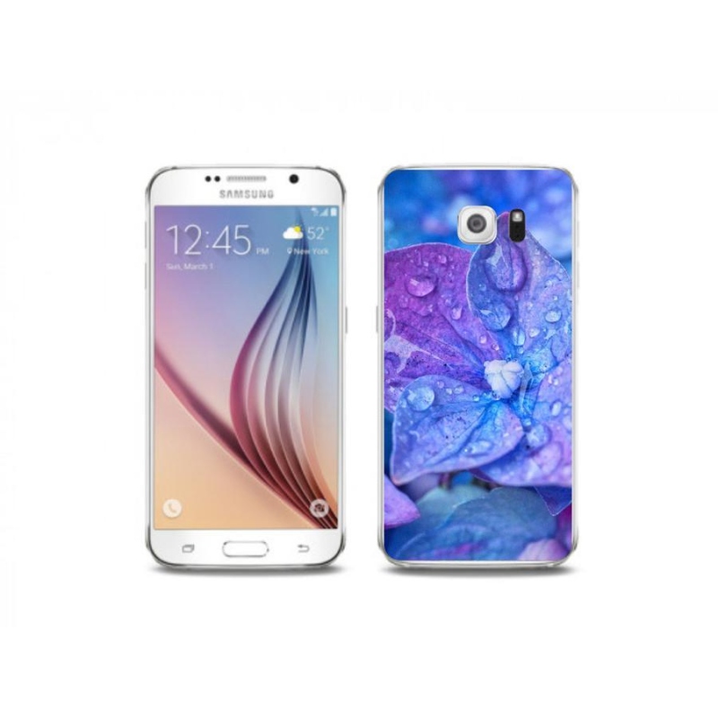 Gél tok mmCase Samsung Galaxy S6 készülékhez - lila virág