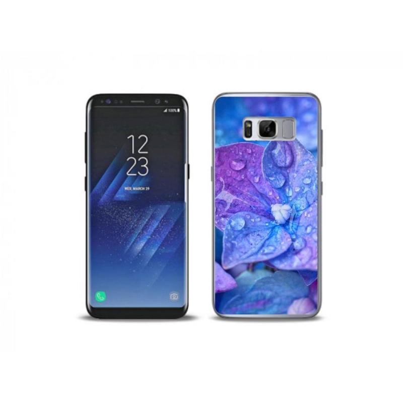 Gél tok mmCase Samsung Galaxy S8 Plus készülékhez - lila virág
