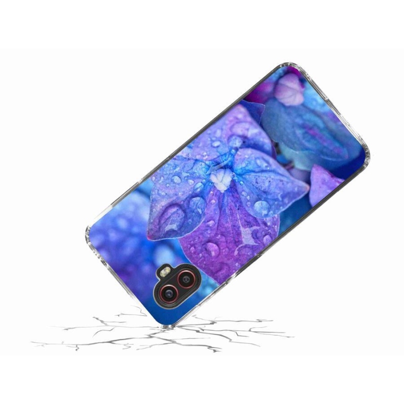 Gél tok mmCase Samsung Galaxy Xcover 6 Pro készülékhez - lila virág