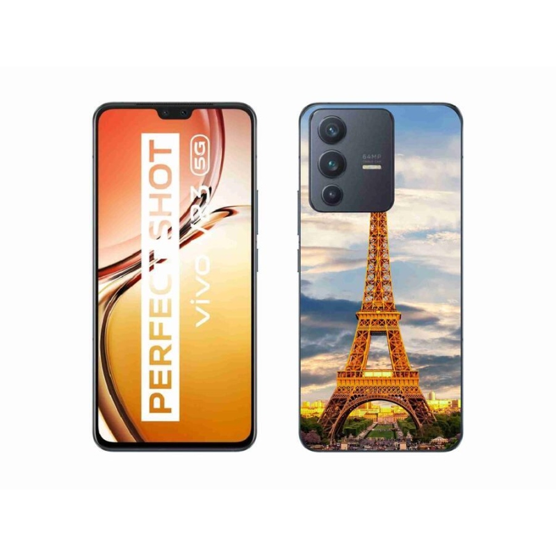 Gél tok mmCase a Vivo V23 5G készülékhez - eiffel-torony 3
