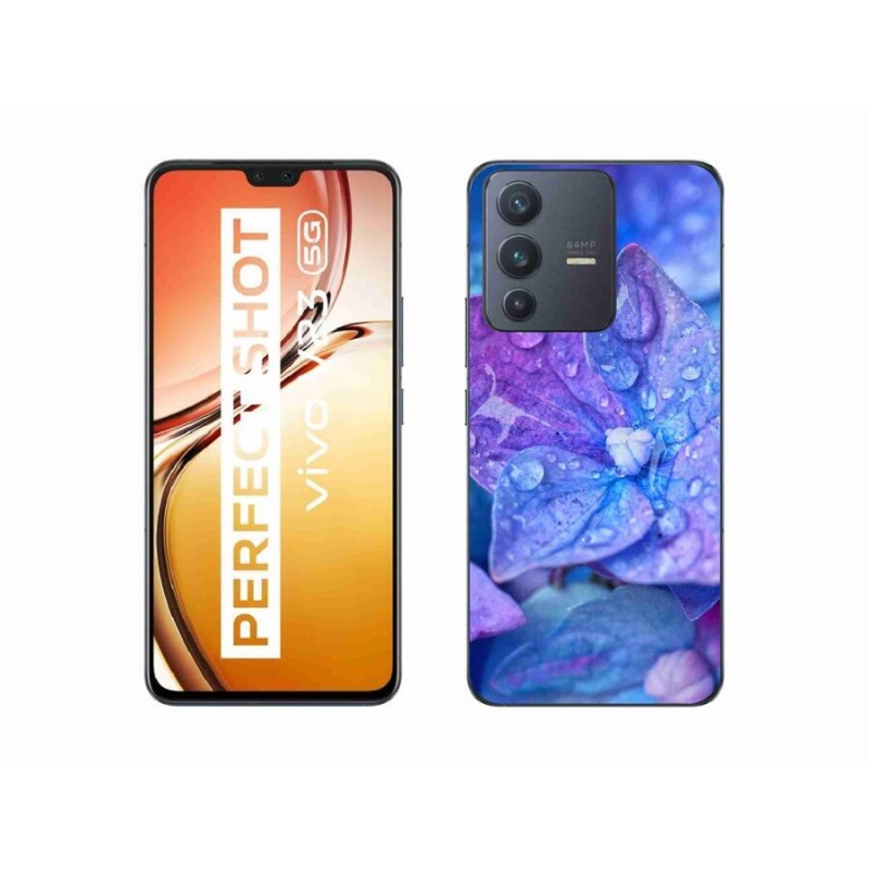 Gél tok mmCase a Vivo V23 5G-hez - lila virág