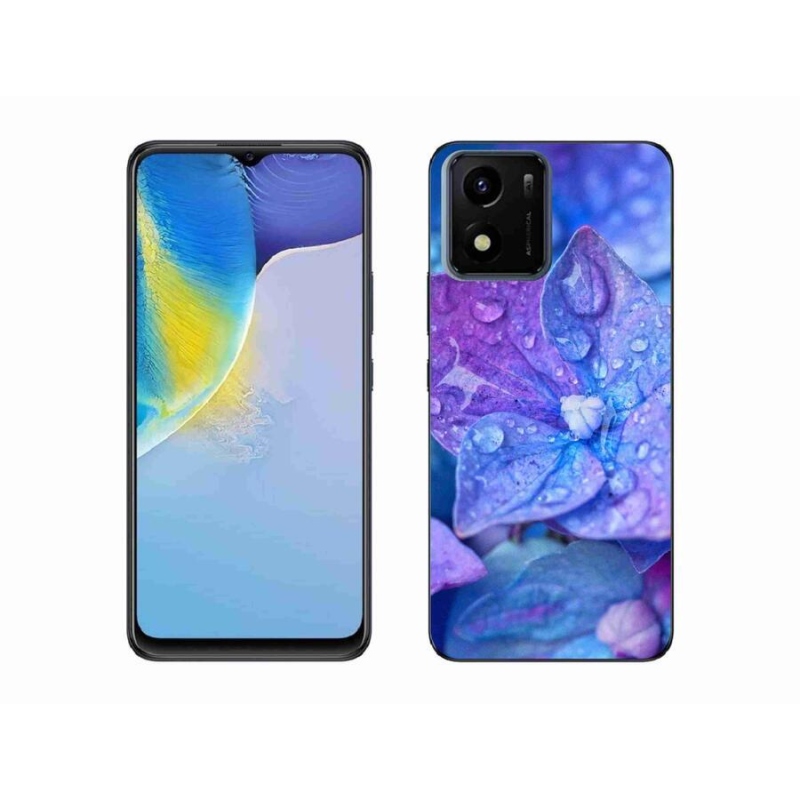 Gél tok mmCase mobiltelefonhoz Vivo Y01 - lila virág