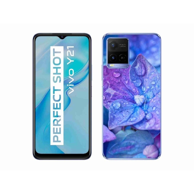 Gél tok mmCase a Vivo Y21/Y21s/Y33s készülékhez - lila virág