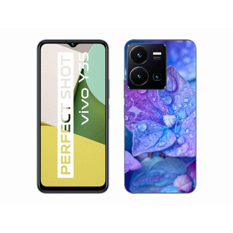 Gél tok mmCase a Vivo Y35 készülékhez - lila virág