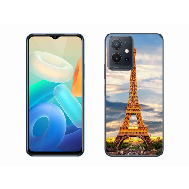 Gél tok mmCase a Vivo Y55 5G-hez - eiffel-torony 3