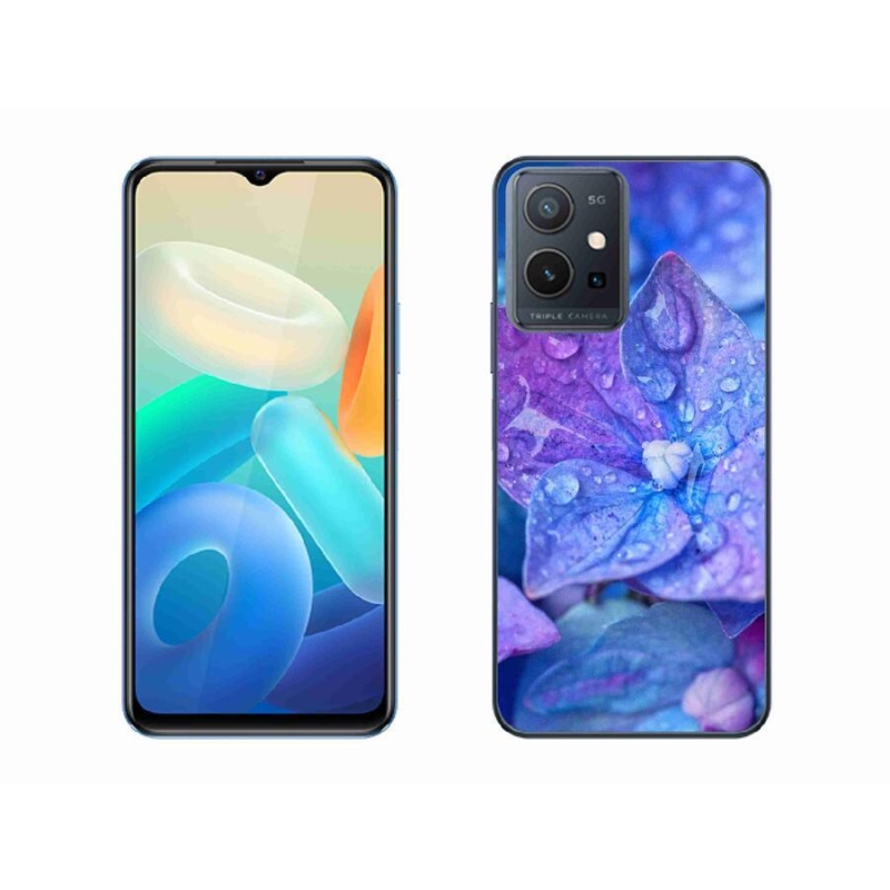 Gél tok mmCase a Vivo Y55 5G-hez - lila virág