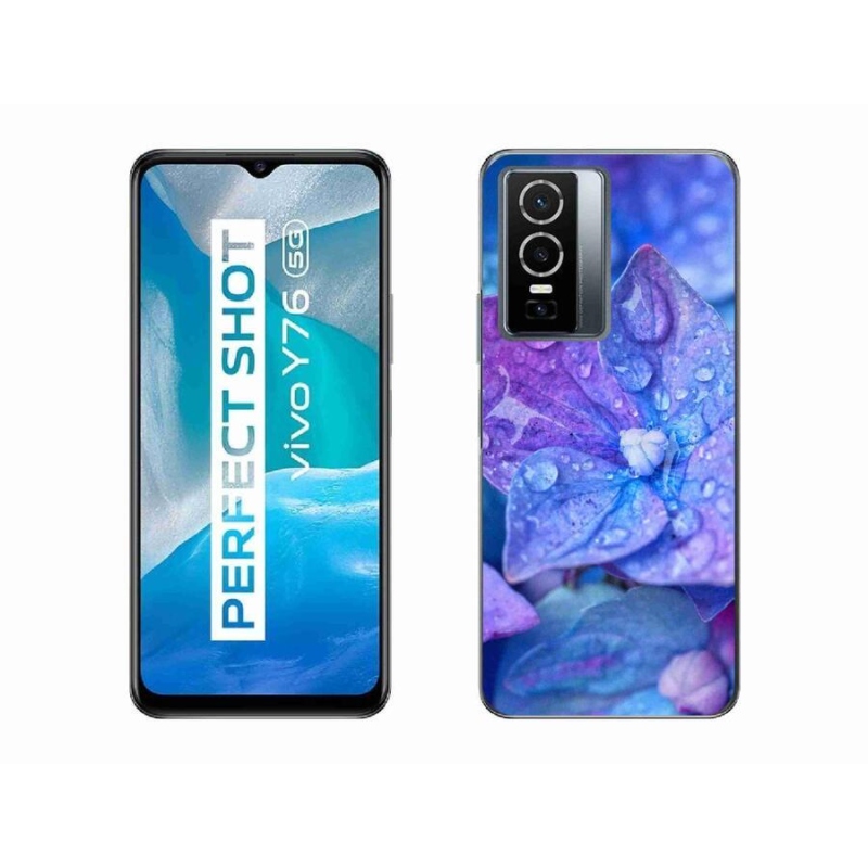 Gél tok mmCase a Vivo Y76 5G készülékhez - lila virág