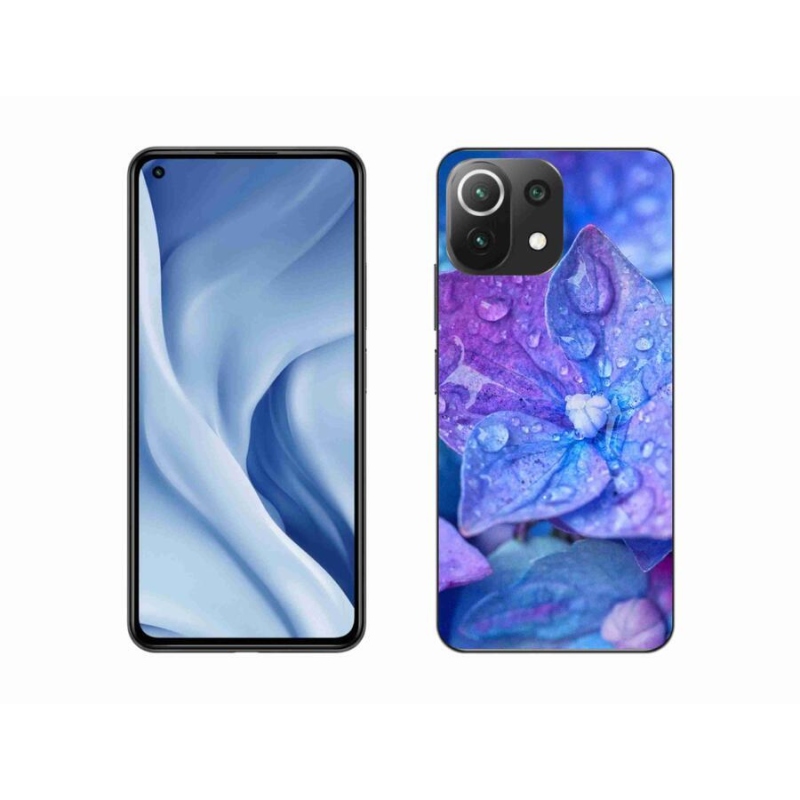 Gél tok mmCase a Xiaomi 11 Lite 5G NE számára - lila virág