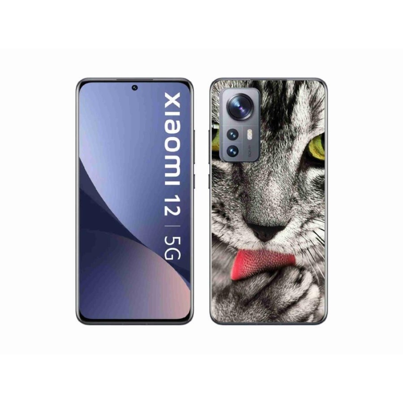 Gél tok mmCase a Xiaomi 12-hez - zöld macskaszemek