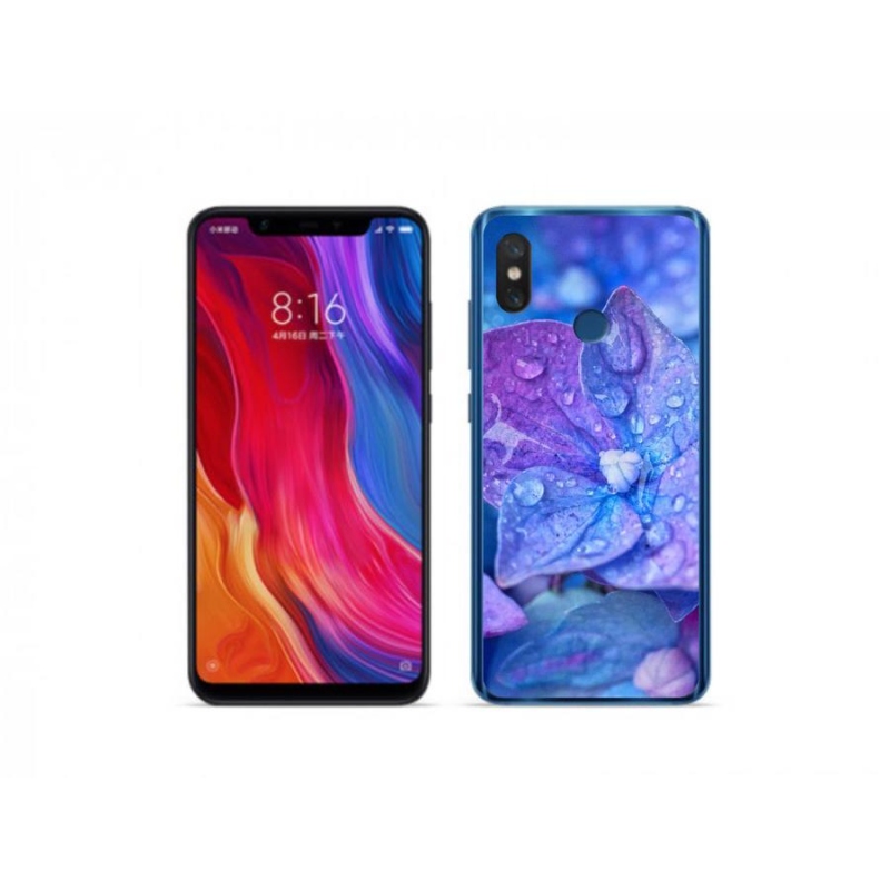 Gél tok mmCase a Xiaomi Mi 8 készülékhez - lila virág