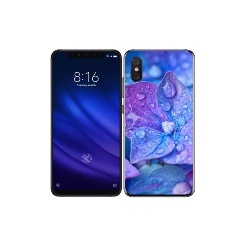 Gél tok mmCase a Xiaomi Mi 8 Pro készülékhez - lila virág
